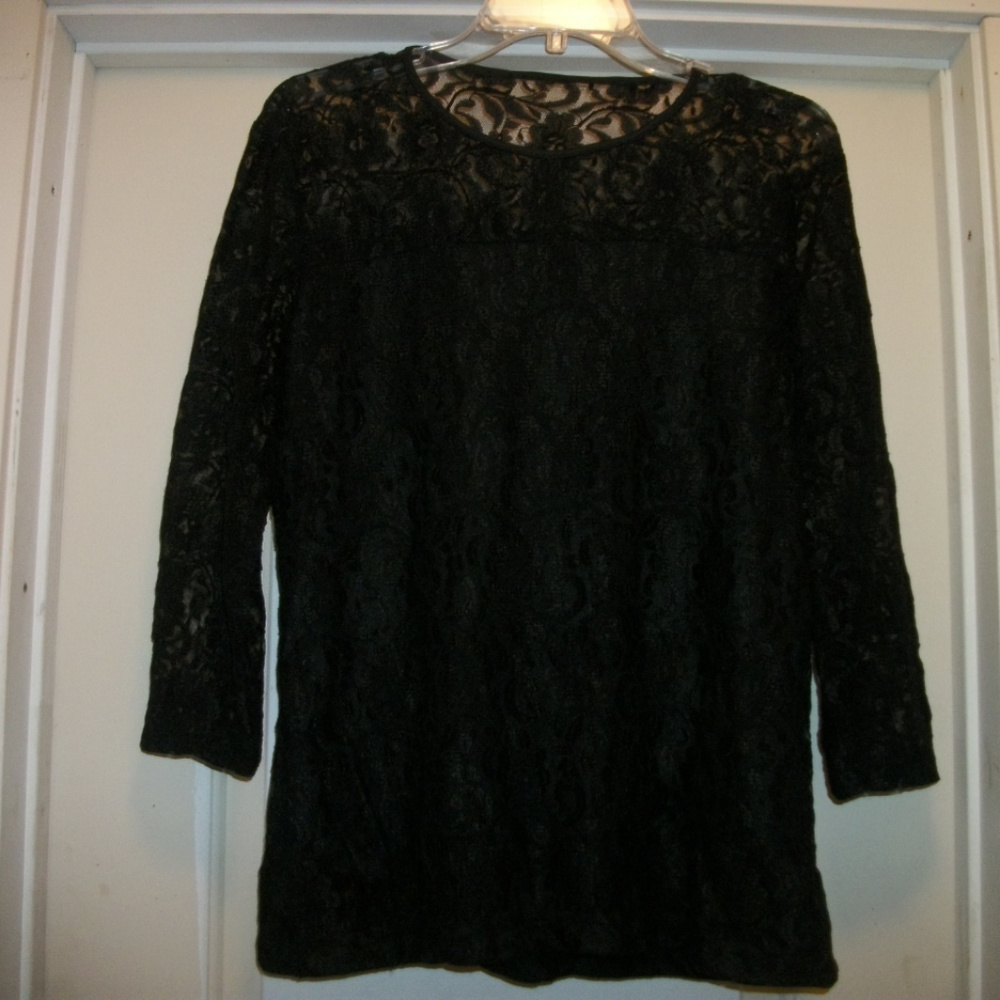 JAZZ RETRO SEXY BLACK LACE VINT LOOK BL LG